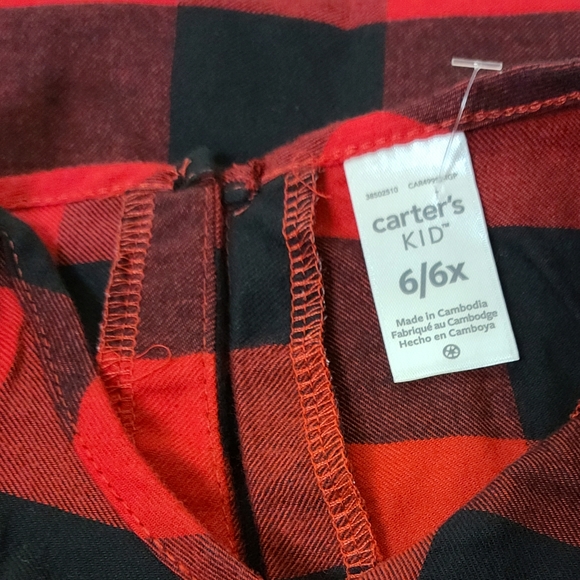 Carters Red and Black Tunic NWT 6/6X - Picture 4 of 4